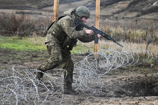Боевое слаживание штурмовиков группировки "Запад"