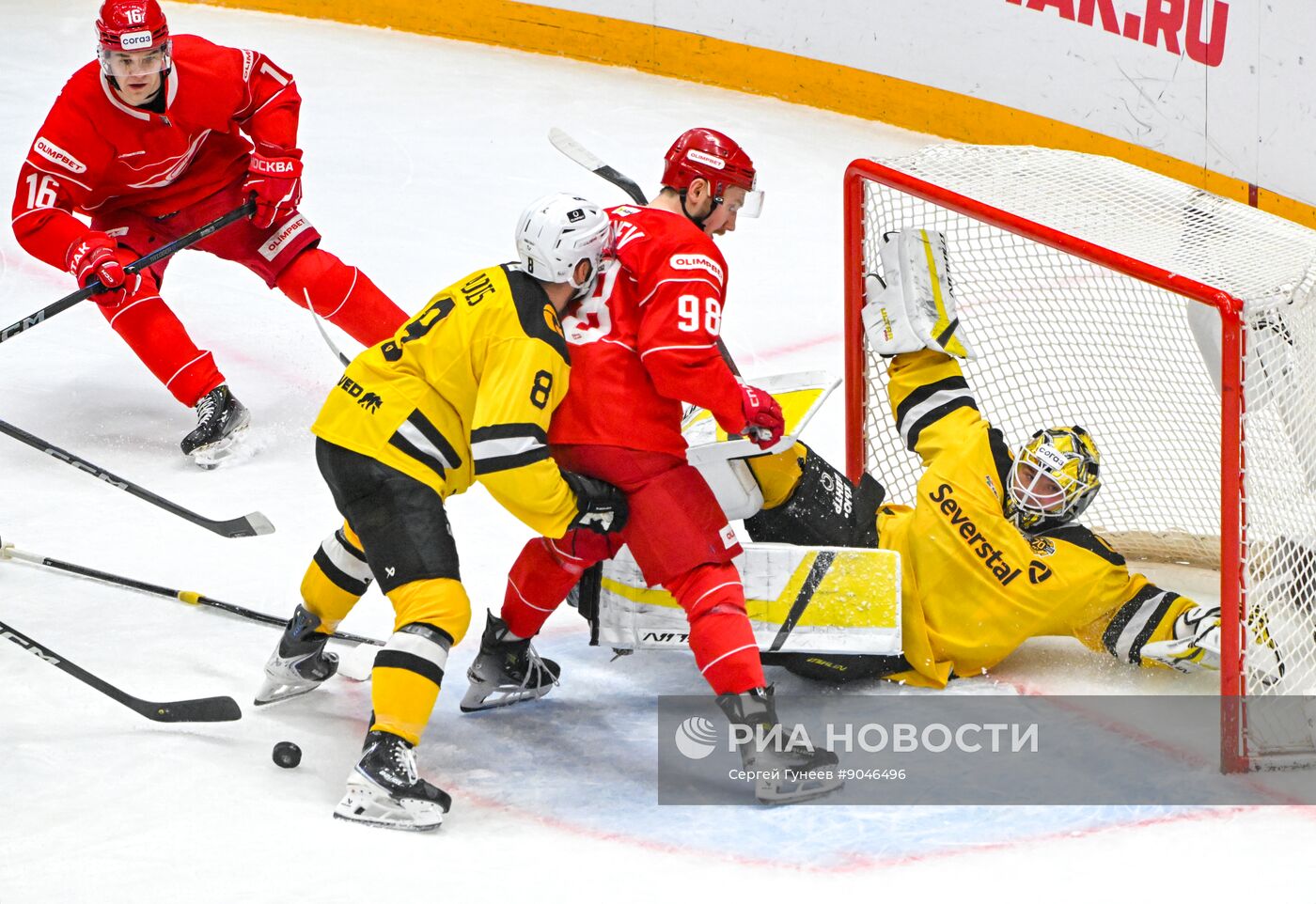 Хоккей. КХЛ. "Спартак" (Москва) - "Северсталь" (Череповец)