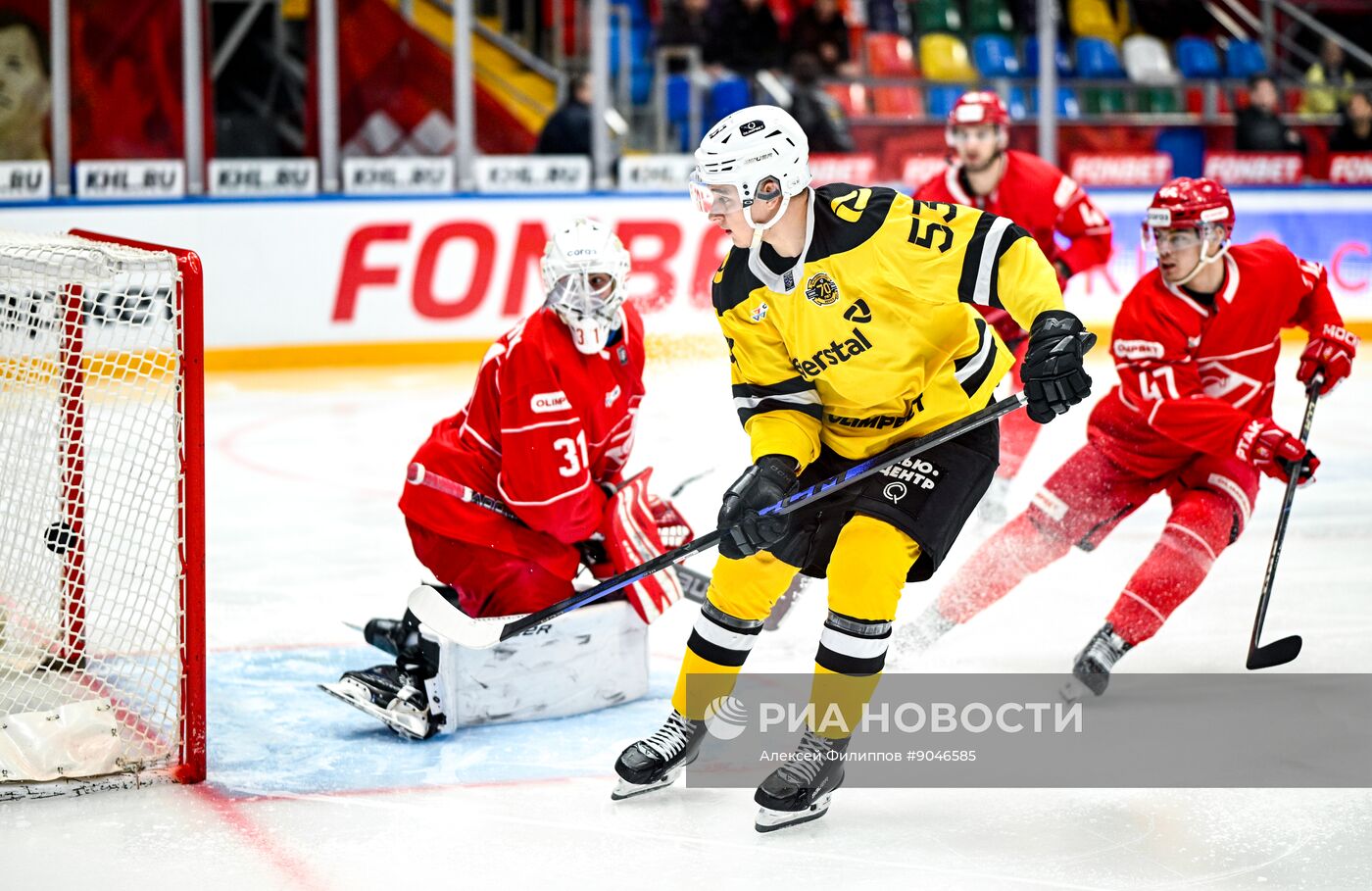 Хоккей. КХЛ. "Спартак" (Москва) - "Северсталь" (Череповец)