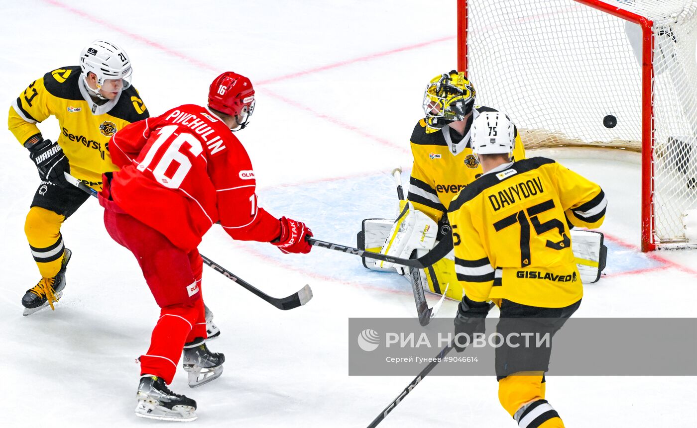 Хоккей. КХЛ. "Спартак" (Москва) - "Северсталь" (Череповец)