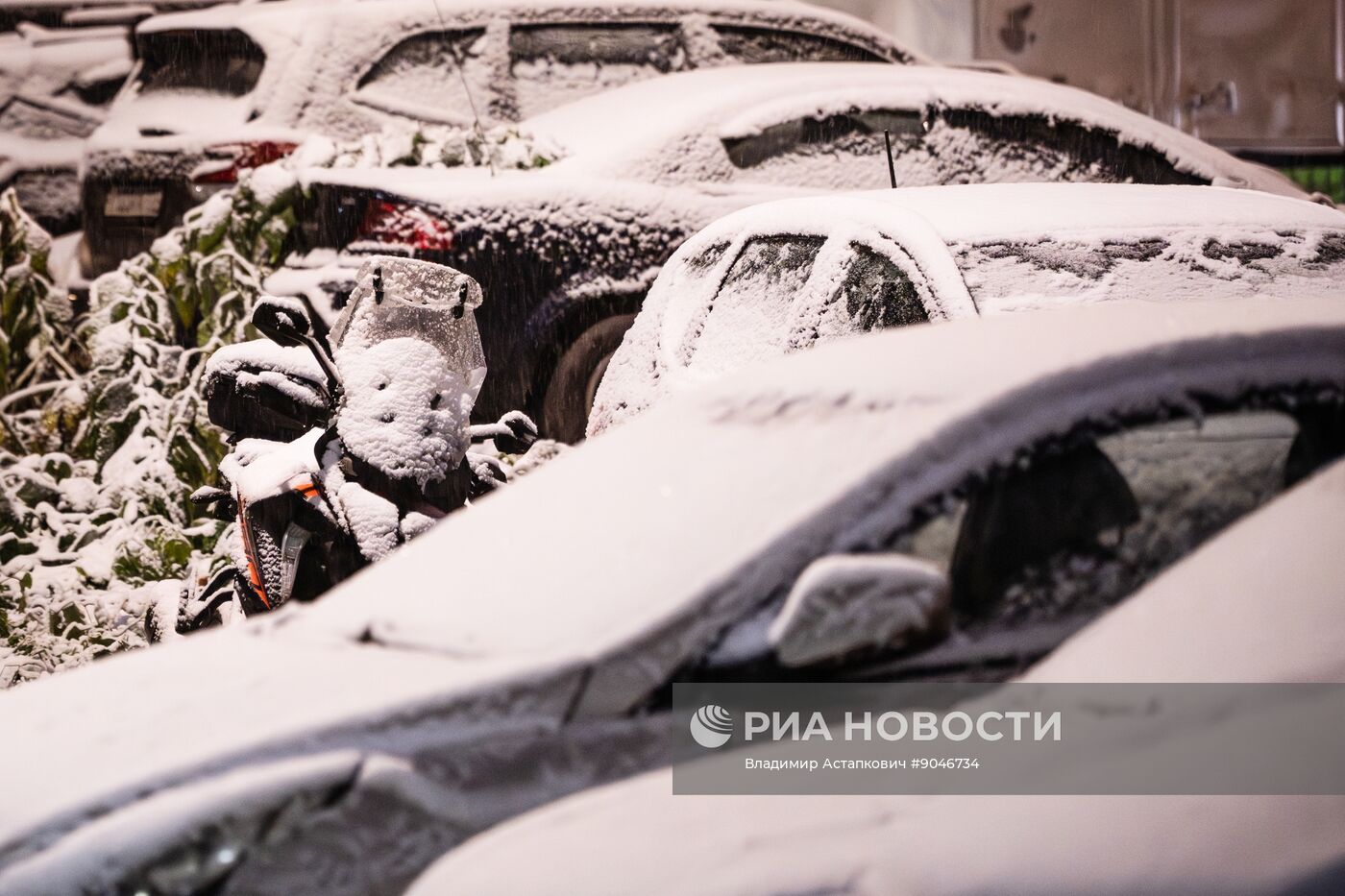 Первый снег в Москве и Санкт-Петербурге