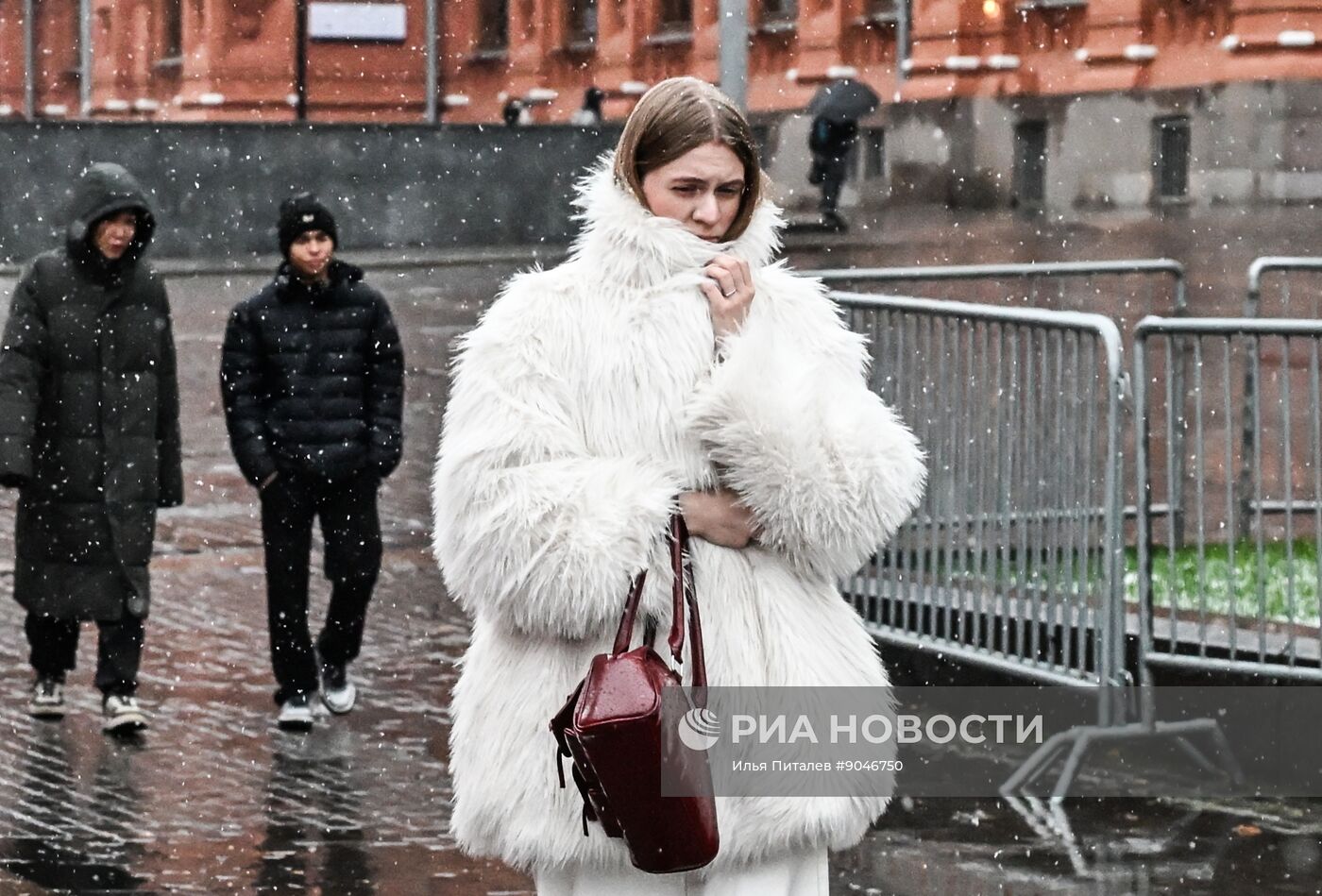 Первый снег в Москве и Санкт-Петербурге