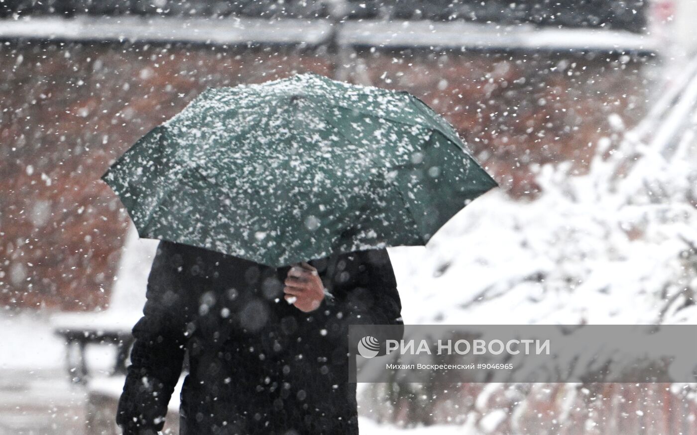 Первый снег в Москве и Санкт-Петербурге