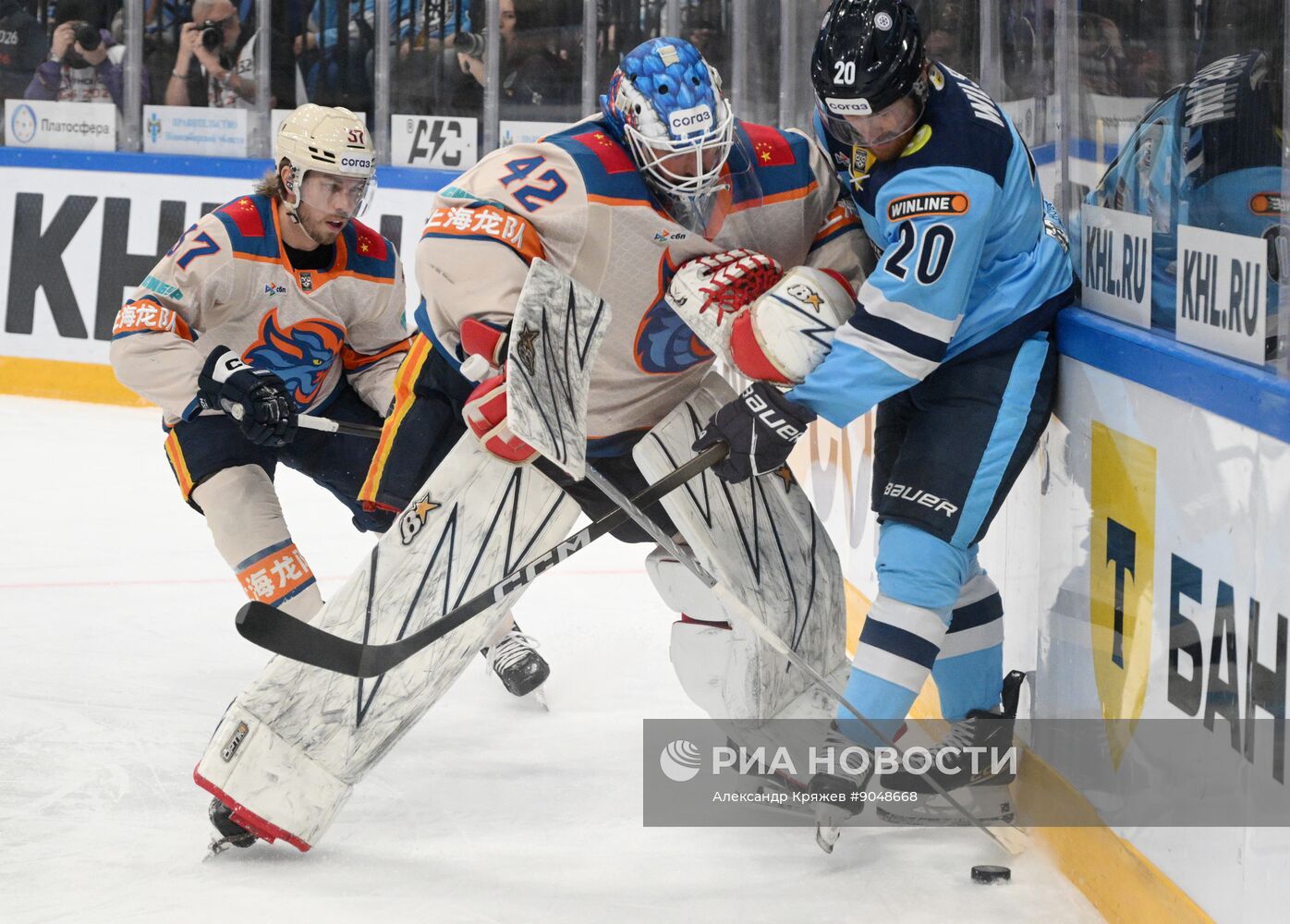 Хоккей. КХЛ. "Сибирь" (Новосибирск) - "Шанхайские Драконы" (Шанхай)