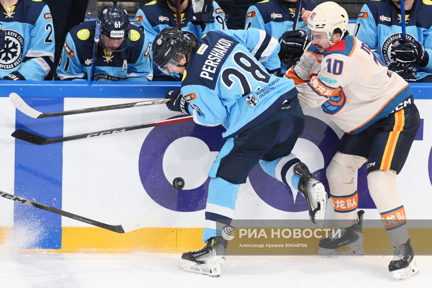 Хоккей. КХЛ. "Сибирь" (Новосибирск) - "Шанхайские Драконы" (Шанхай)
