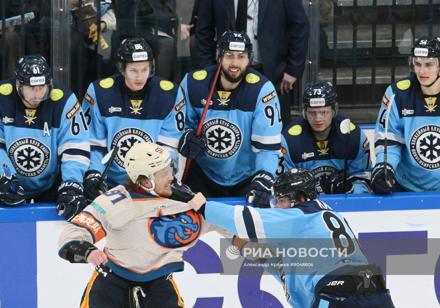 Хоккей. КХЛ. "Сибирь" (Новосибирск) - "Шанхайские Драконы" (Шанхай)