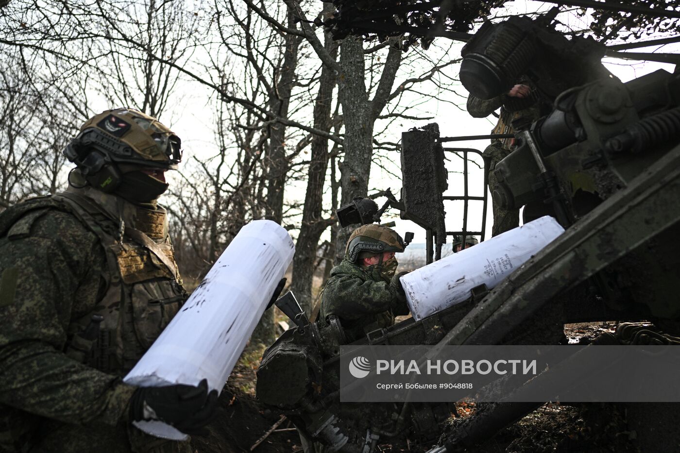 Боевая работа расчета САУ 2С7 "Пион" 45-й артбригады на Купянском направлении