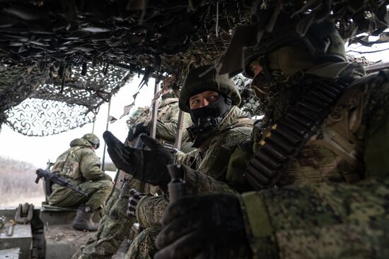 Боевая работа расчета САУ 2С7 "Пион" 45-й артбригады на Купянском направлении