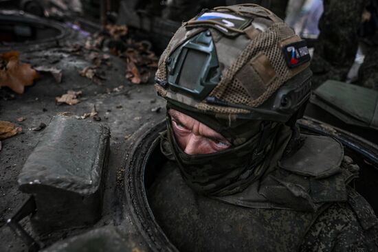 Боевая работа расчета САУ 2С7 "Пион" 45-й артбригады на Купянском направлении