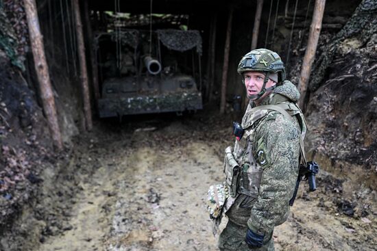 Боевая работа расчета САУ 2С7 "Пион" 45-й артбригады на Купянском направлении