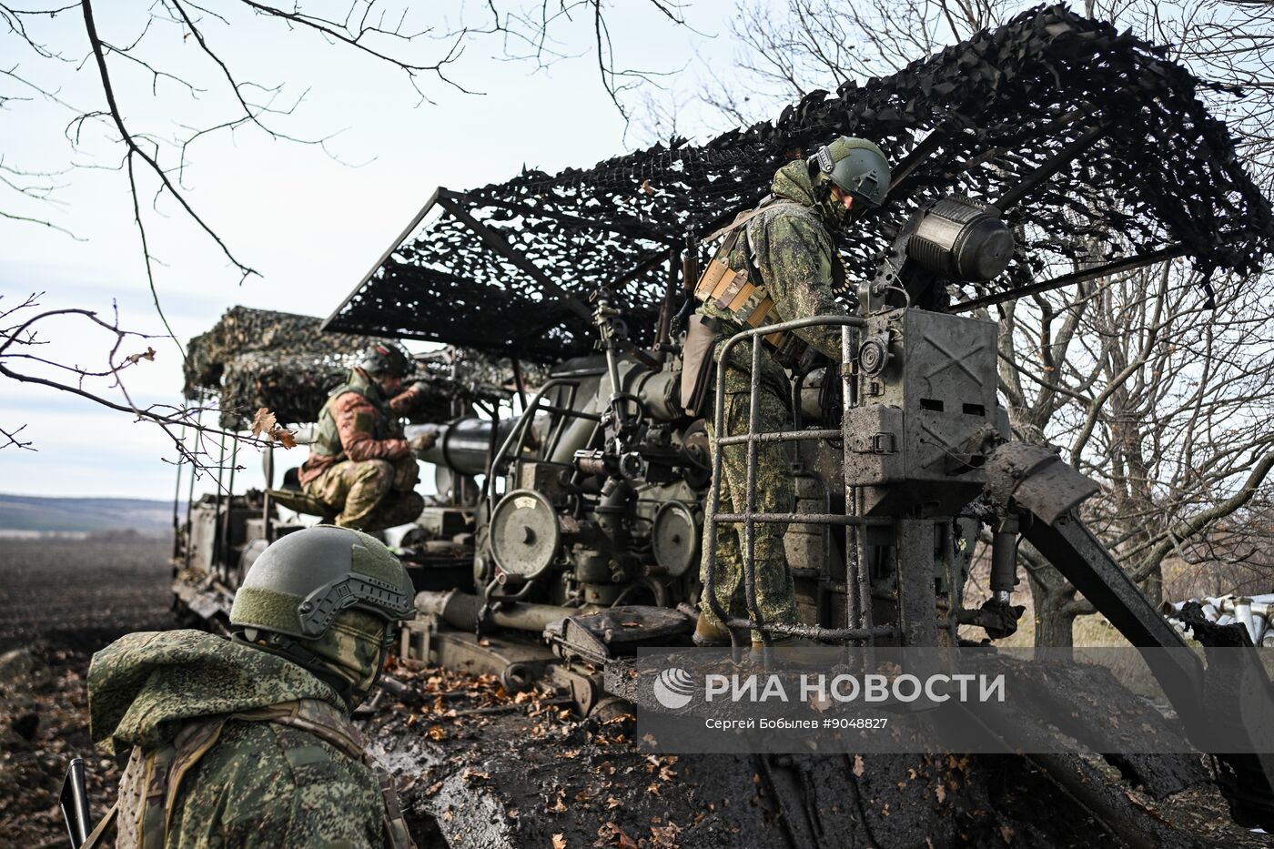 Боевая работа расчета САУ 2С7 "Пион" 45-й артбригады на Купянском направлении