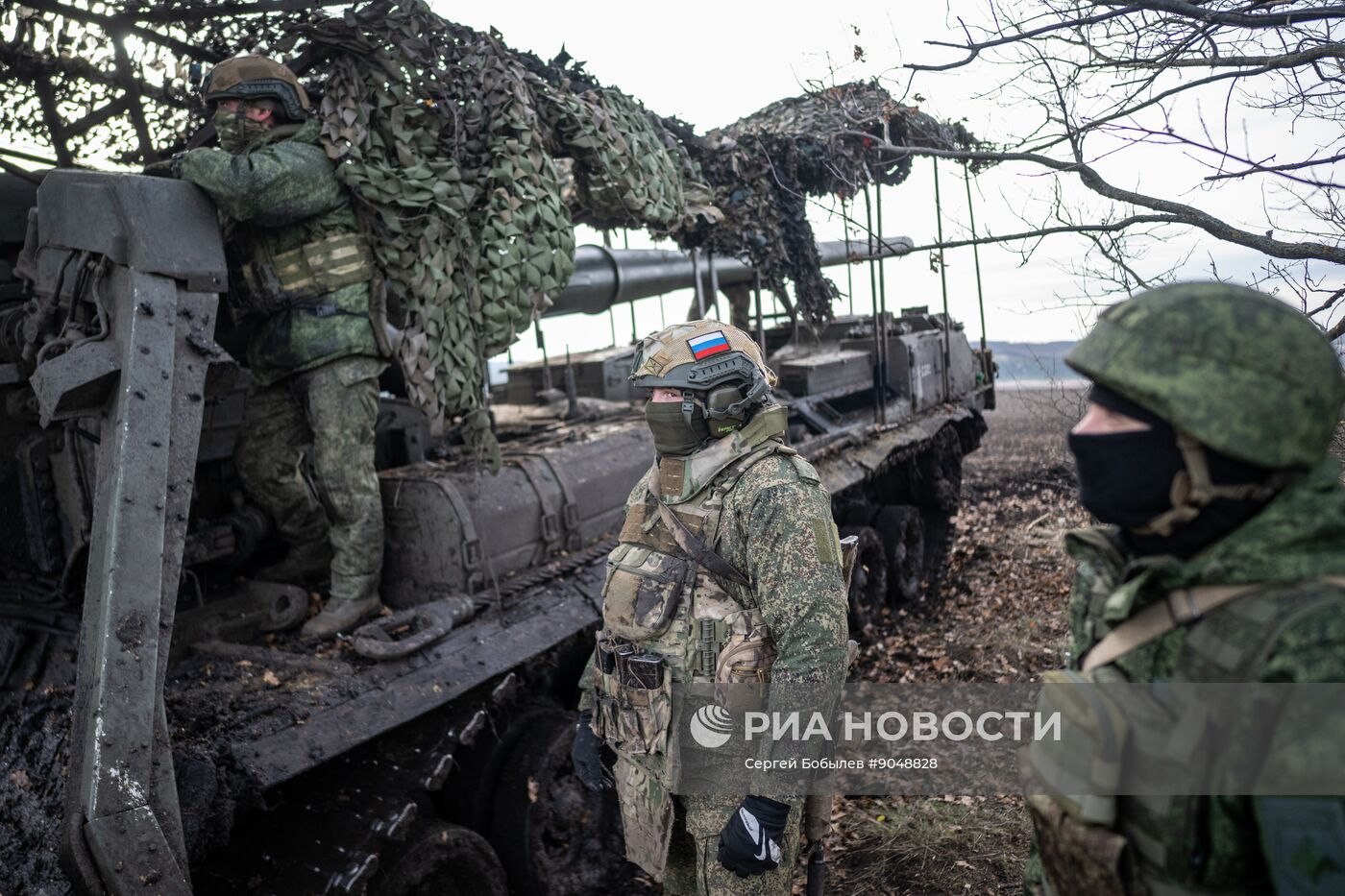 Боевая работа расчета САУ 2С7 "Пион" 45-й артбригады на Купянском направлении