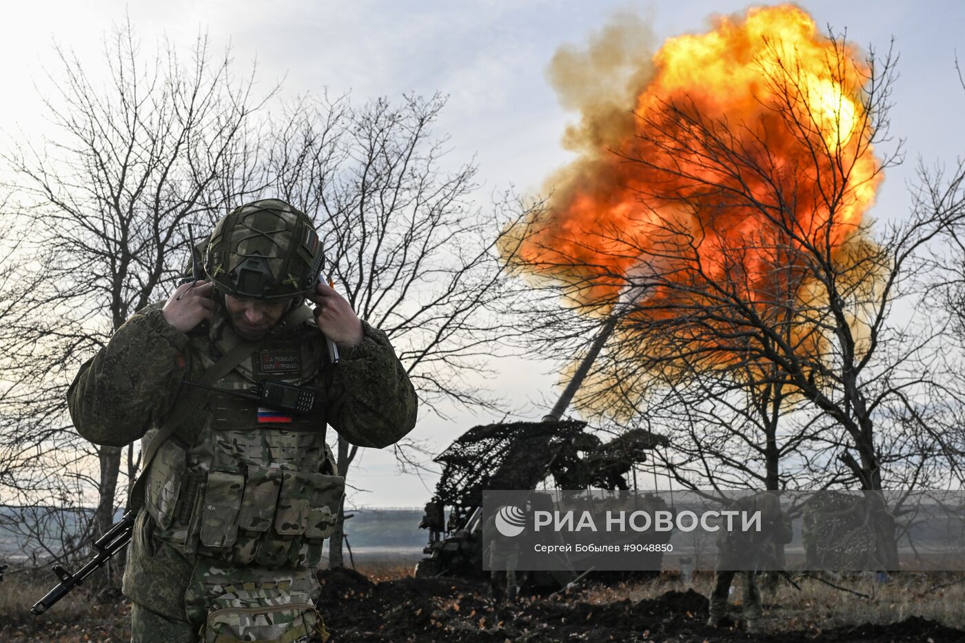 Боевая работа расчета САУ 2С7 "Пион" 45-й артбригады на Купянском направлении
