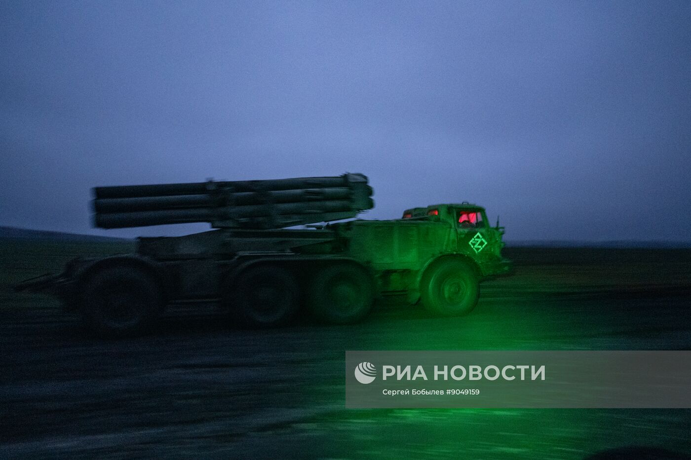 Боевая работа расчета РСЗО "Ураган" на Купянском участке фронта