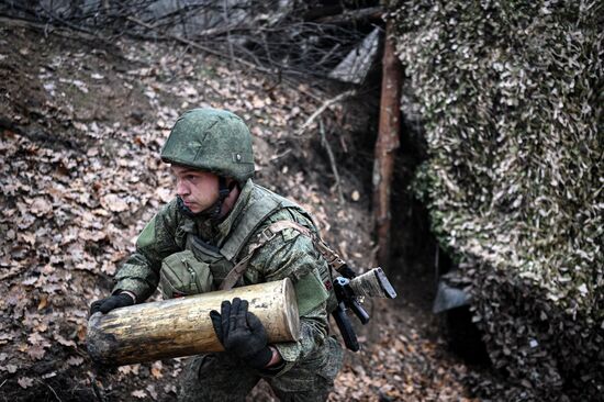 Боевая работа расчета САУ "Мста-С" на Купянском участке фронта