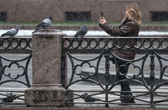 Снег в Санкт-Петербурге