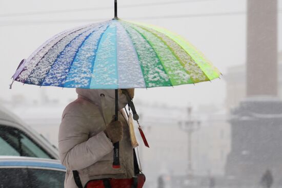 Снег в Санкт-Петербурге