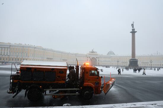 Снег в Санкт-Петербурге