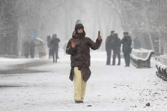 Снег в Санкт-Петербурге