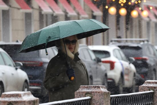 Снег в Санкт-Петербурге