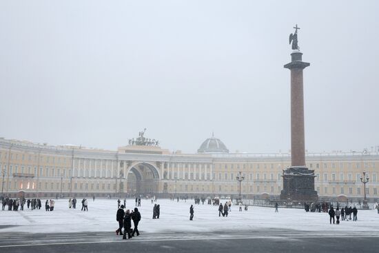 Снег в Санкт-Петербурге
