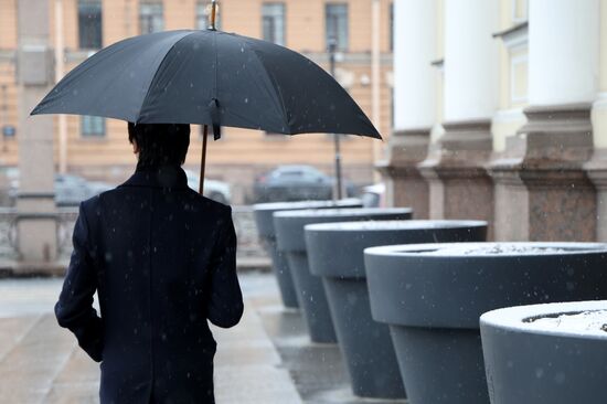 Снег в Санкт-Петербурге