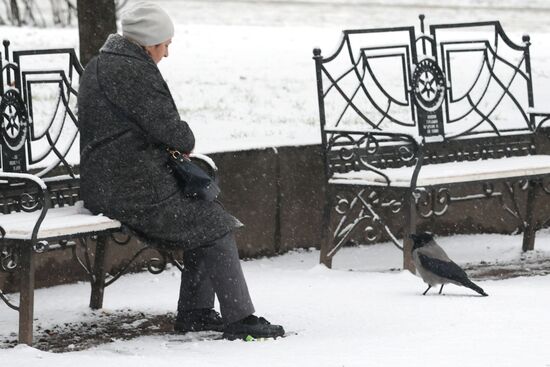 Снег в Санкт-Петербурге