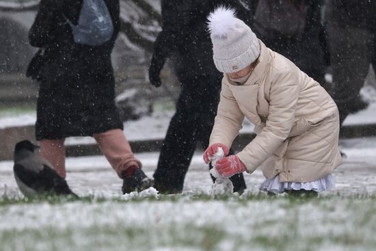 Снег в Санкт-Петербурге