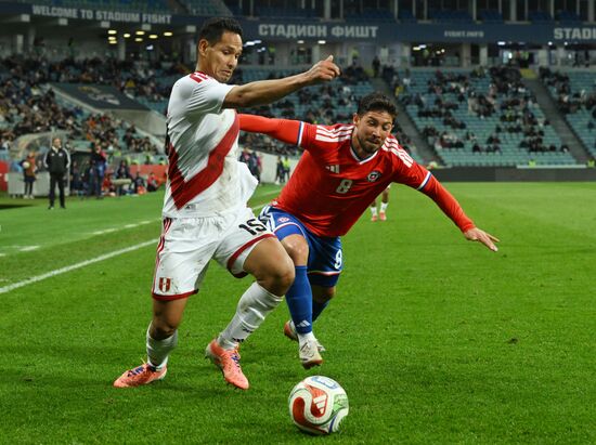 Товарищеский матч по футболу между сборными Чили и Перу