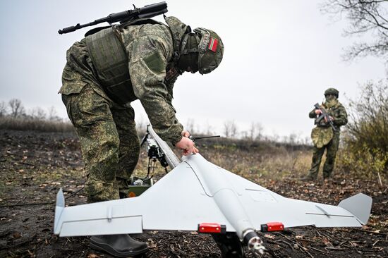 Боевая работа расчета БПЛА на Купянском участке фронта
