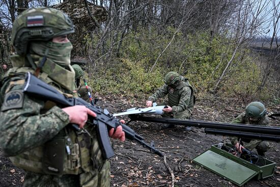Боевая работа расчета БПЛА на Купянском участке фронта
