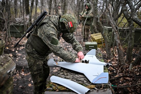 Боевая работа расчета БПЛА на Купянском участке фронта