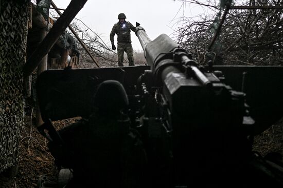 Боевая работа расчета "Гиацинт-Б" на Купянском участке фронта 