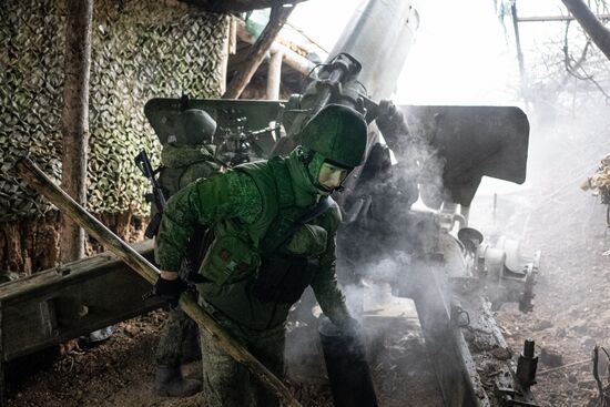 Боевая работа расчета "Гиацинт-Б" на Купянском участке фронта 