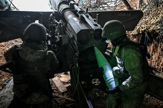 Боевая работа расчета "Гиацинт-Б" на Купянском участке фронта 