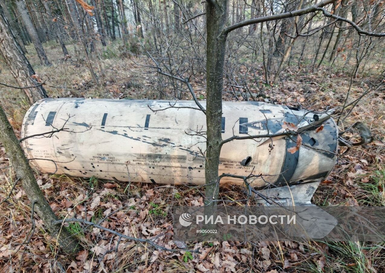 Обломки сбитой ракеты ATACMS в Воронеже