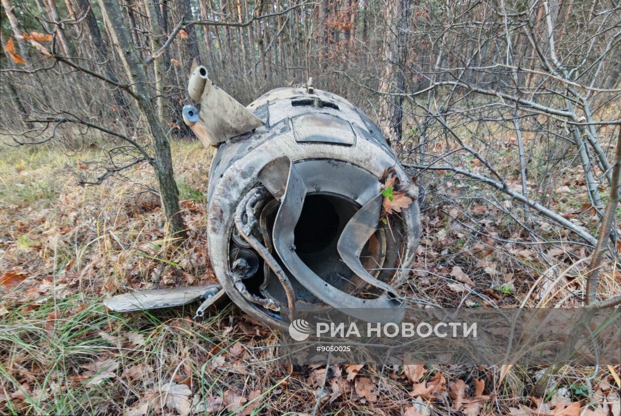 Обломки сбитой ракеты ATACMS в Воронеже