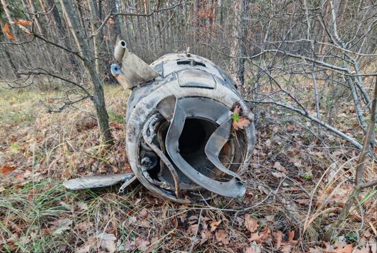 Обломки сбитой ракеты ATACMS в Воронеже