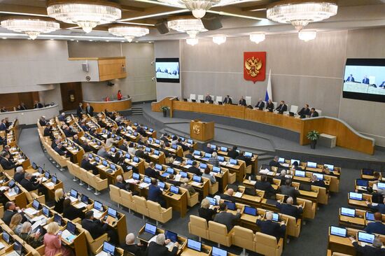 Пленарное заседание Госдумы РФ