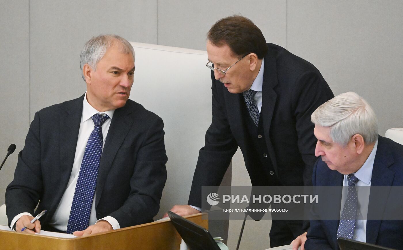 Пленарное заседание Госдумы РФ