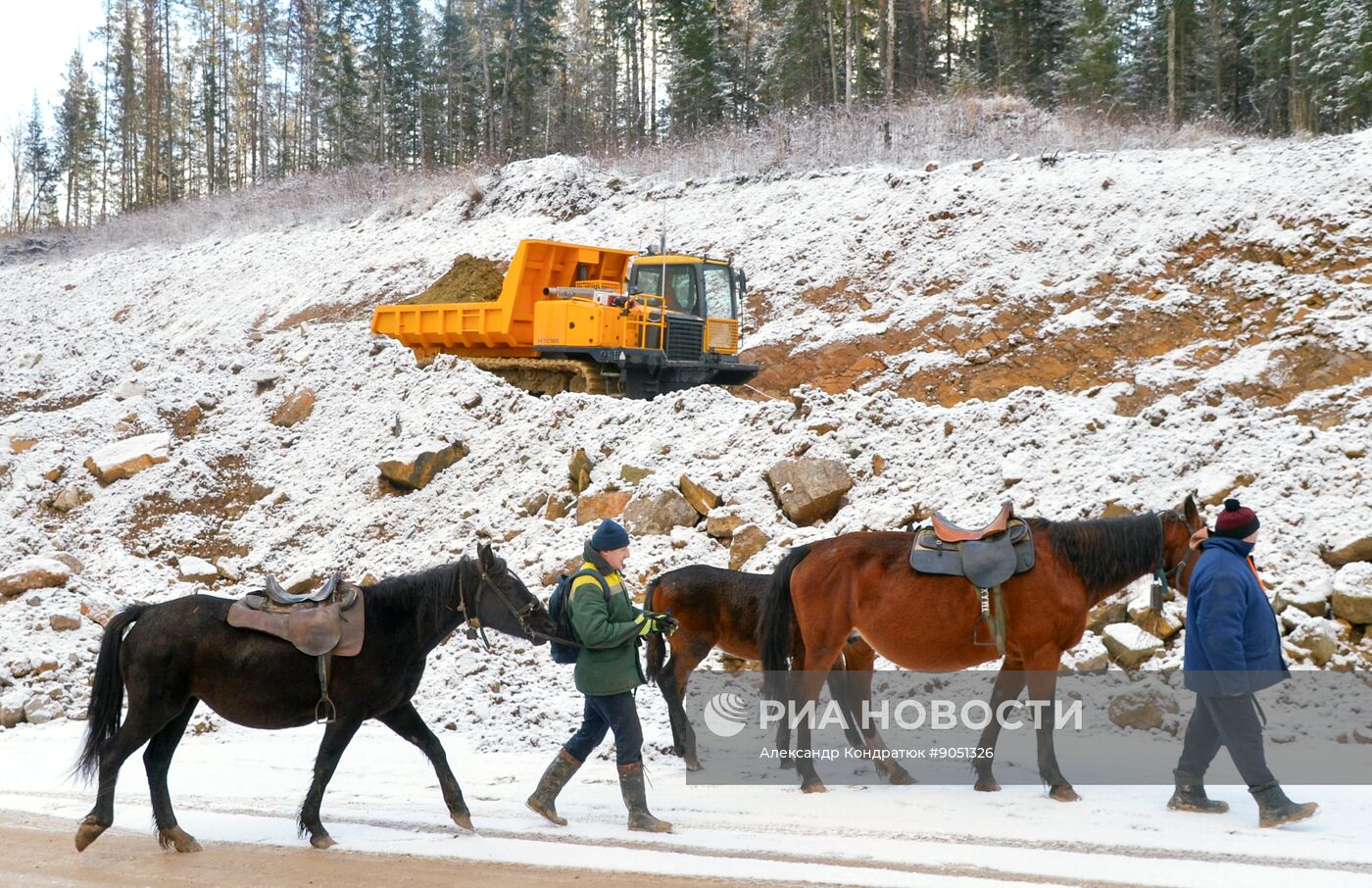 Роботизированная техника на строительстве дороги в Челябинской области