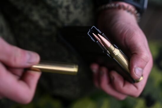 Подготовка снайперов 25-й общевойсковой армии группировки "Запад"