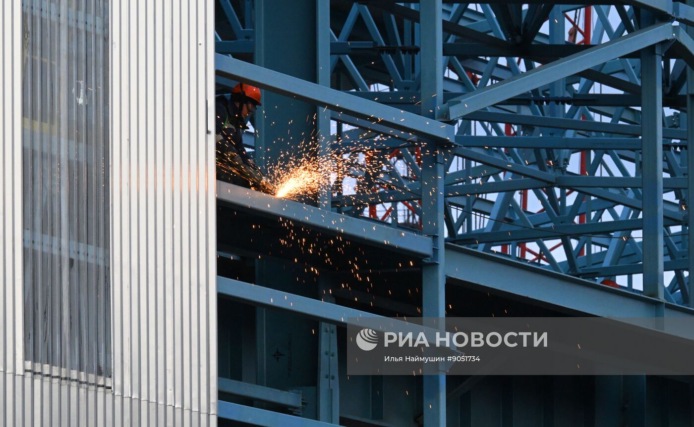 Строительство новых корпусов на Красноярском алюминиевом заводе