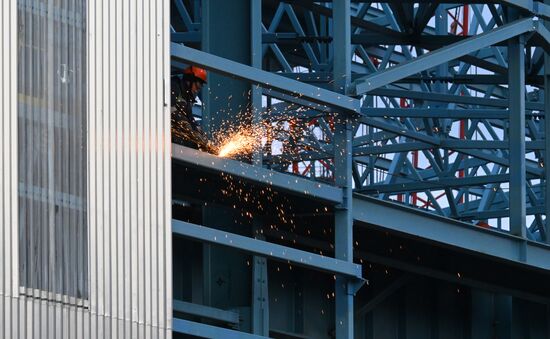 Строительство новых корпусов на Красноярском алюминиевом заводе