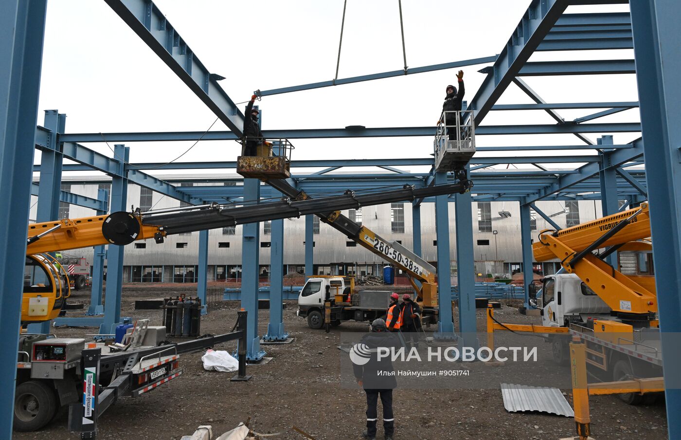 Строительство новых корпусов на Красноярском алюминиевом заводе
