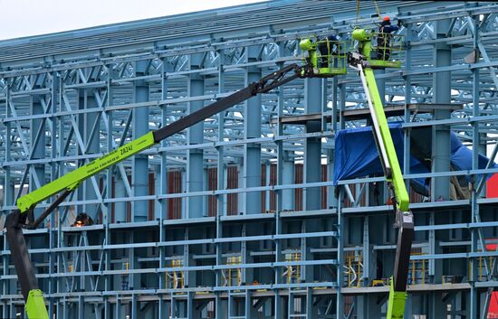 Строительство новых корпусов на Красноярском алюминиевом заводе