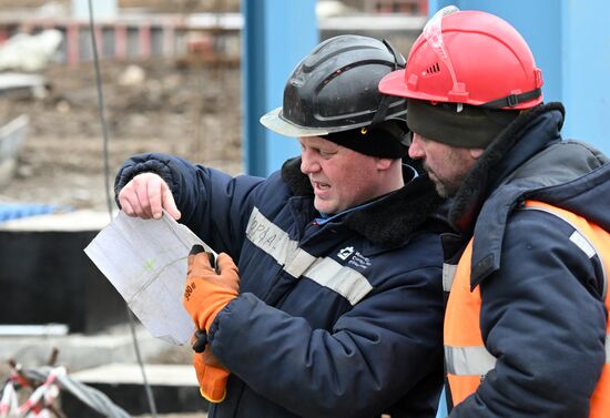 Строительство новых корпусов на Красноярском алюминиевом заводе