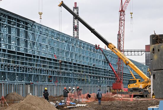 Строительство новых корпусов на Красноярском алюминиевом заводе