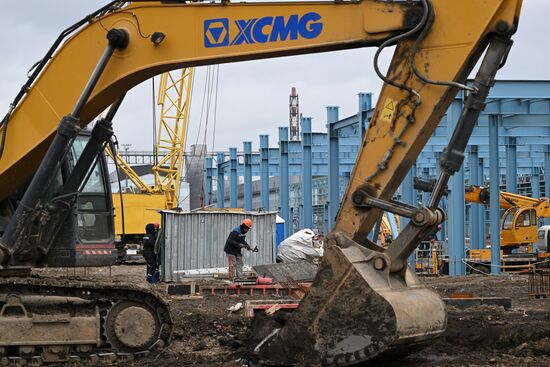 Строительство новых корпусов на Красноярском алюминиевом заводе