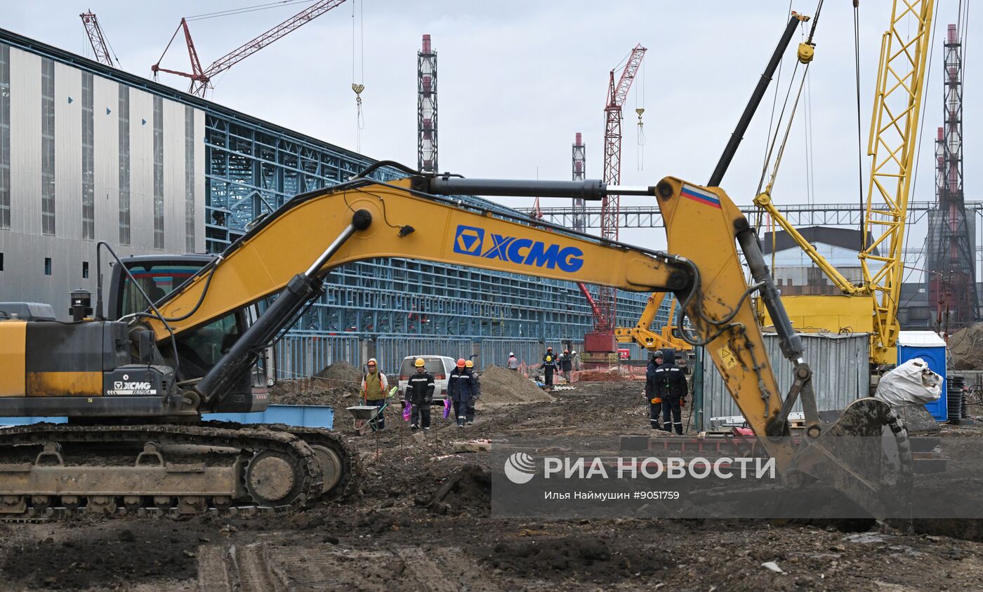 Строительство новых корпусов на Красноярском алюминиевом заводе